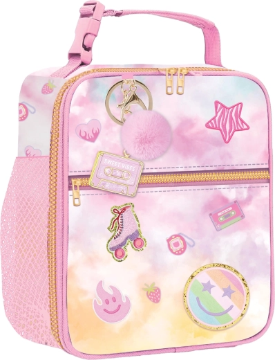 Children’s retro insulated lunch bag with roller skate motif