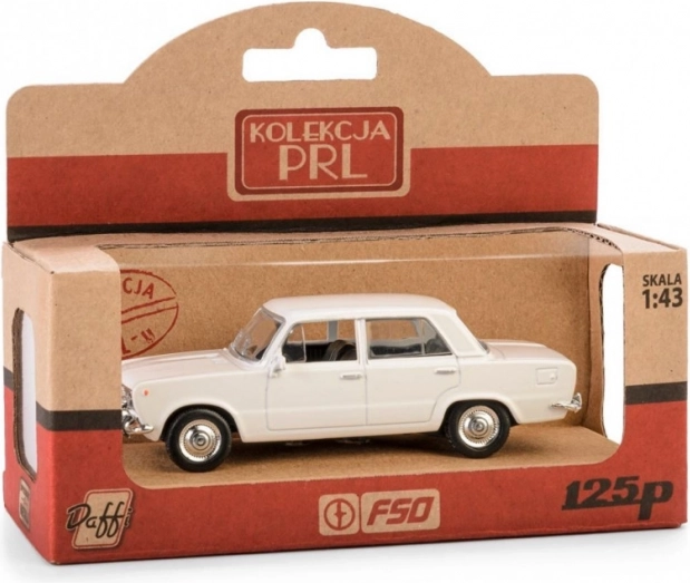 Модел на автомобил PRL FIAT 125p бял 1:43