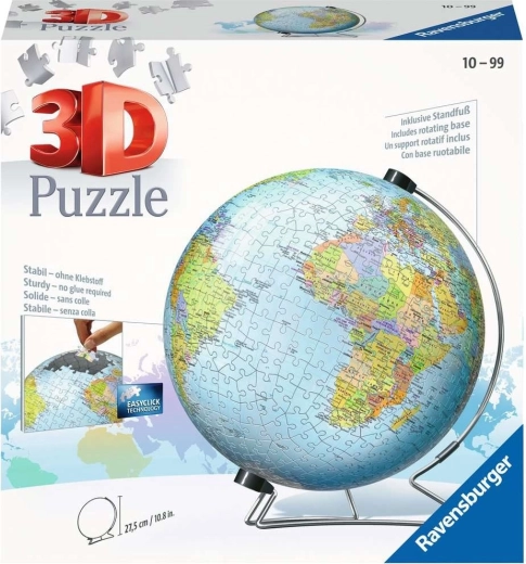 Ravensburger 3D пъзел Земя – детски глобус 180 части