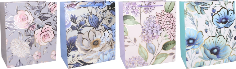 Gift Paper Bag L 30 × 40 × 12 cm – Floral Design