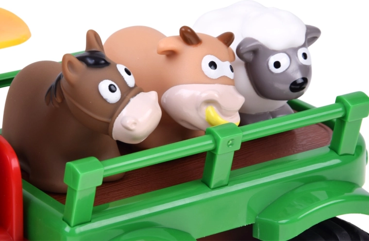 Trailer with animals for farm stories