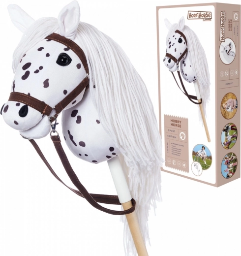 Хоби конче на пръчка HOPPIHORSE A3 с леопардов десен