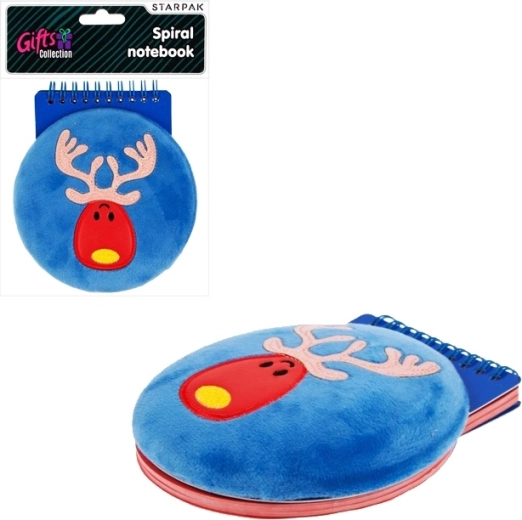 Plush Notebook with Reindeer