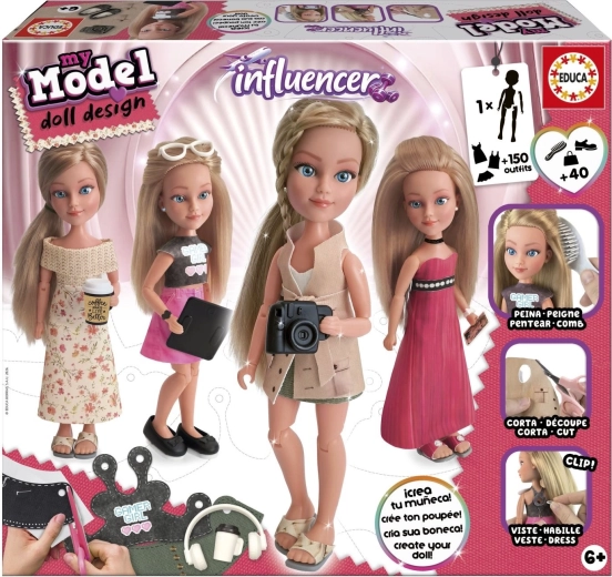 Educa My Model Doll Design creative set – Influencer