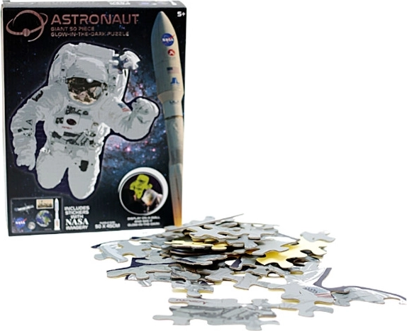 Giant astronaut puzzle with glow-in-the-dark effect, 50 pieces, NASA