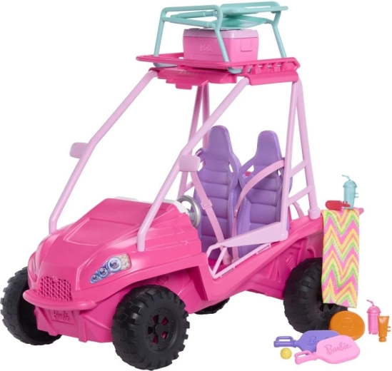 Barbie Beach Buggy for 4 Dolls with Accessories