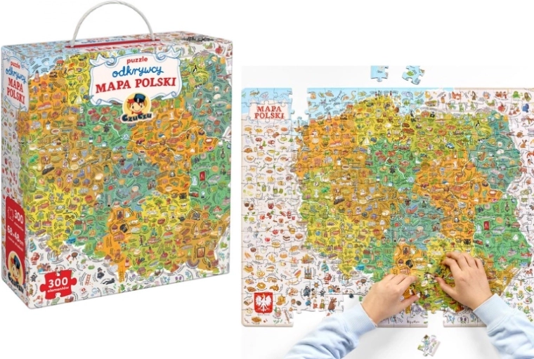 CzuCzu Explorers’ Puzzle – Map of Poland (300 pieces)