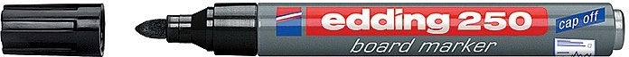 Маркер за бяла дъска Edding 250, черен