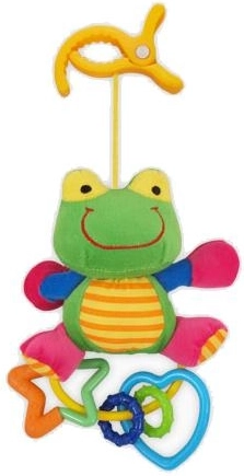 Плюшена играчка с дрънкалка жабка BABY MIX