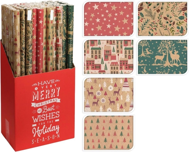 Classic Christmas wrapping paper for gifts