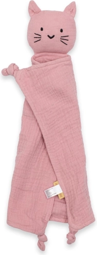 NEW BABY Muslin Comforter Cat Pink