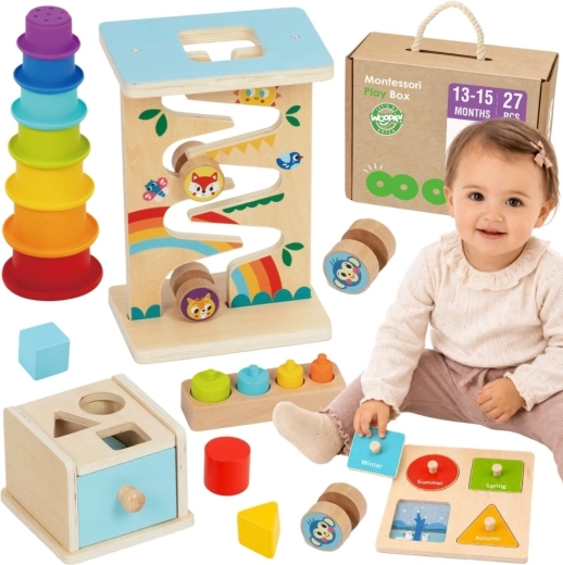 Montessori Educational Sensory Box 6 in 1 Woopie Green