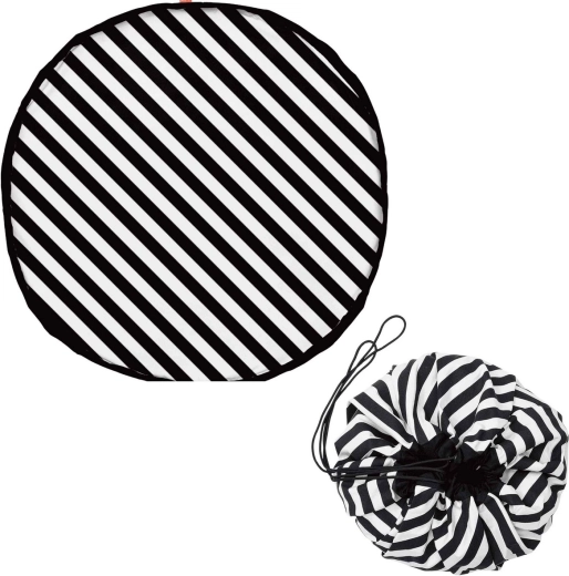 Play&Go noomad original постелка за игра и торба за играчки stripes black