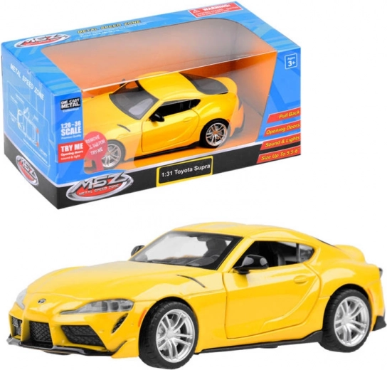 Метален модел на автомобил TOYOTA GR Supra 1:31 със светлини и звуци