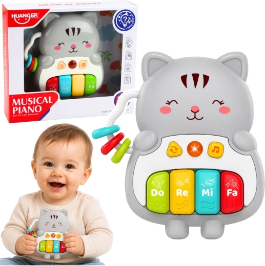 Musical Educational Kitty – Kids’ Piano with Lights