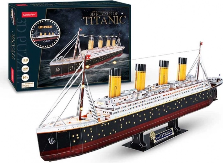 Светещ 3D пъзел Titanic – 266 части