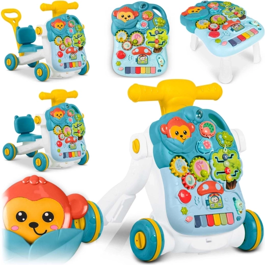 Образователна проходилка и колело за балансиране 5в1 Ricokids зелено