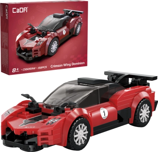 CaDA Crimson Wing Dominion racing car building set – 158 pieces