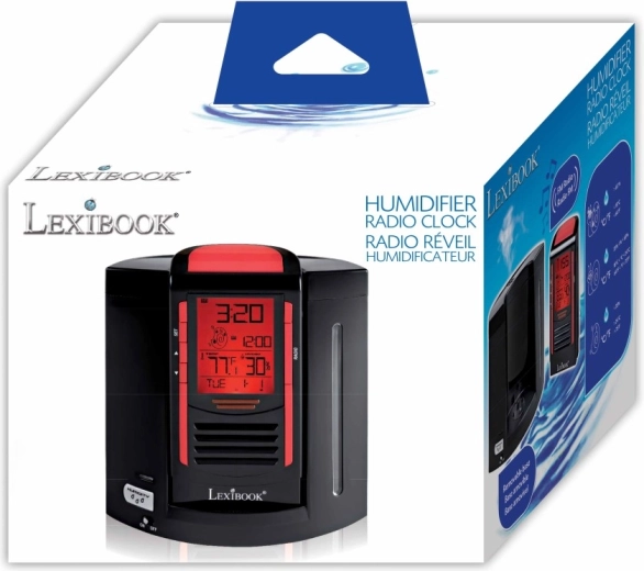 Lexibook radio alarm clock with built-in air humidifier