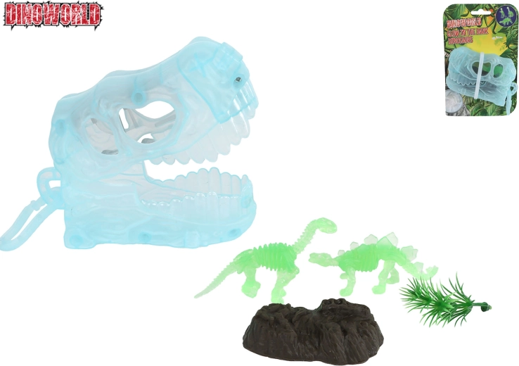 Dinoworld 3D glow-in-the-dark dinosaur keychain pendant 11 cm