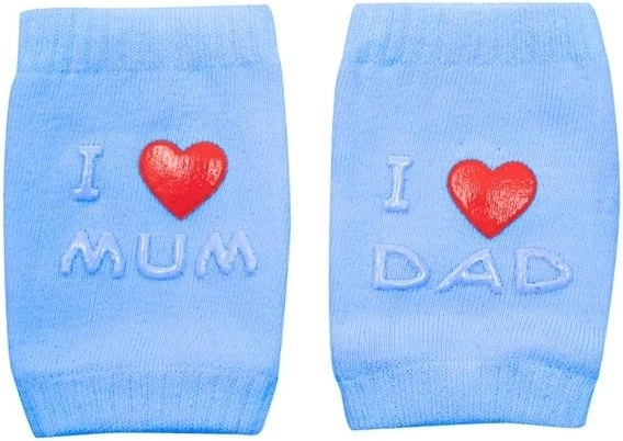 Детски наколенки с ABS I Love Mum & Dad – сини