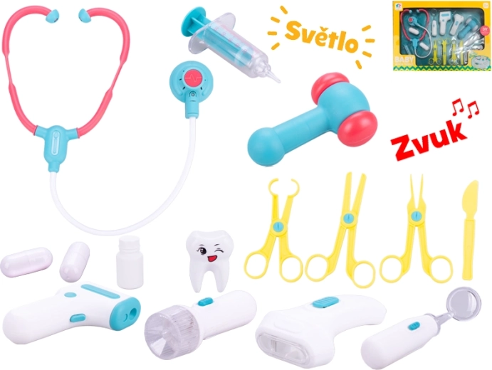 Doctor set with light and sound effects, battery-powered