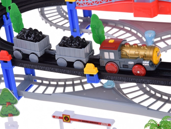 Локомотив с вагони и реалистични ефекти