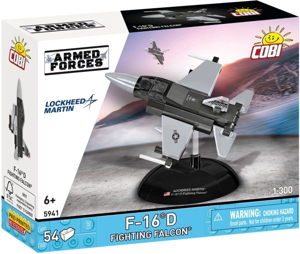 COBI Armed Forces Lockheed Martin F-16D Fighting Falcon fighter jet 1:300 (54 pieces)