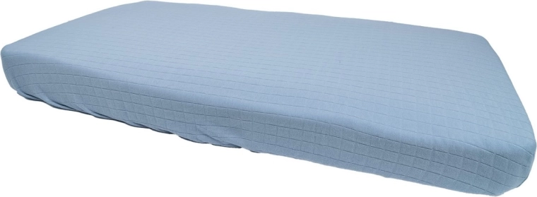 Lodger Slumber solid cot sheet 60 × 120 cm blue fogg