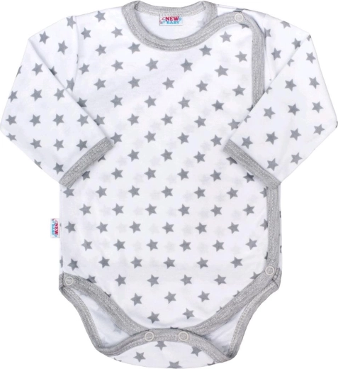 Baby full-snap bodysuit New Baby Classic II grey with stars