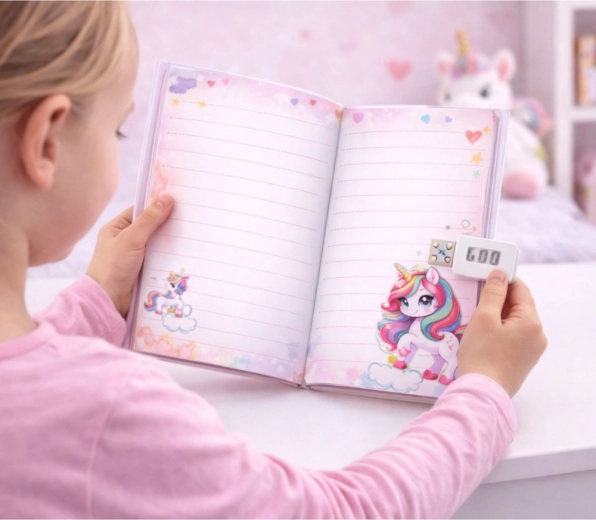 Цветни страници и мелодия след отключване