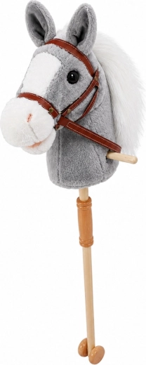 Soft plush head, mane, and decorative bridle