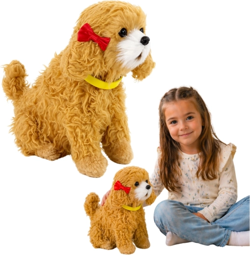 Interactive Plush Poodle Barks and Wags Its Tail