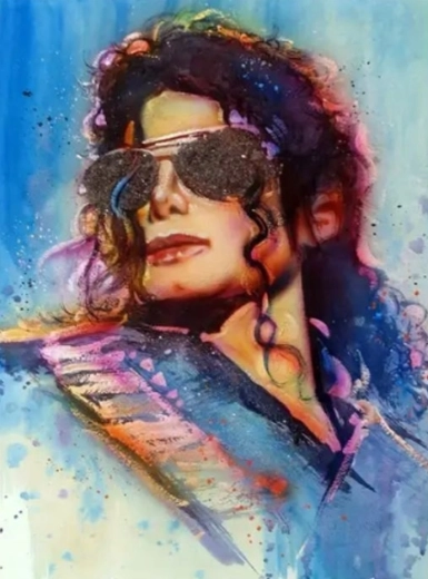 Диамантено рисуване – рисунка MICHAEL JACKSON 30 × 40 см