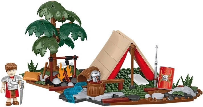 Authentic mini diorama of a Roman camp