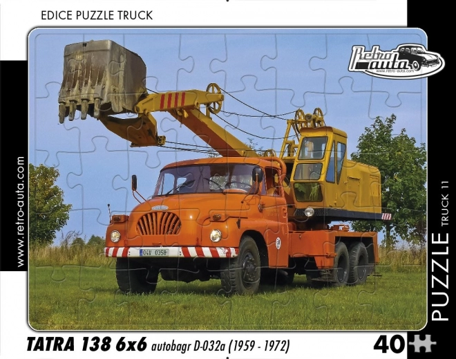 Retro Puzzle Tatra 138 6x6 Excavator 40 pieces