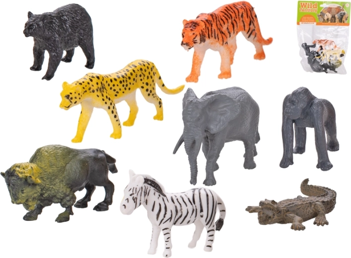 Safari Animal Set 8 pcs (3–6 cm) in Bag