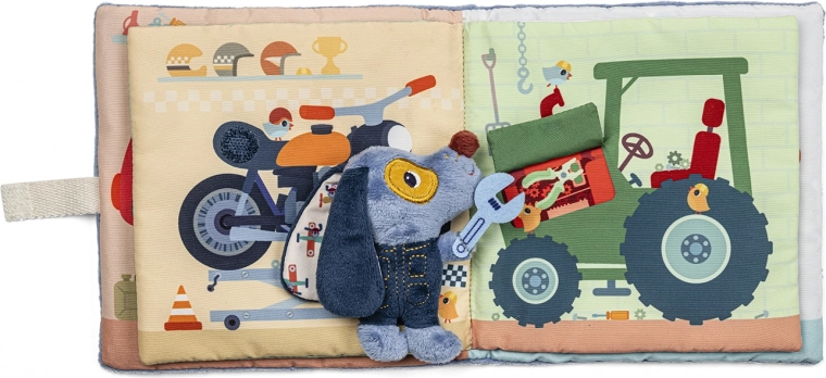 Lilliputiens - Fabric Book Doggie Jules in the Garage