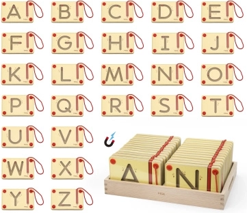 Wooden Magnetic Letter Tracing Board