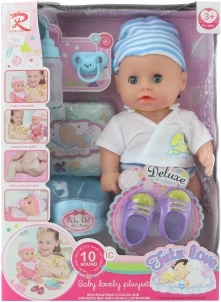 Baby doll with sounds and peeing function with accessories 30 cm