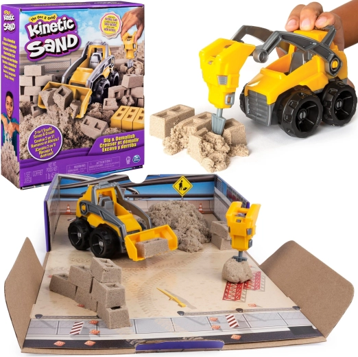 Spin Master Kinetic Sand строителна пясъчница с камион 545 g