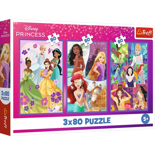 Пъзел 3x80 Disney Принцеси Приятелки Trefl