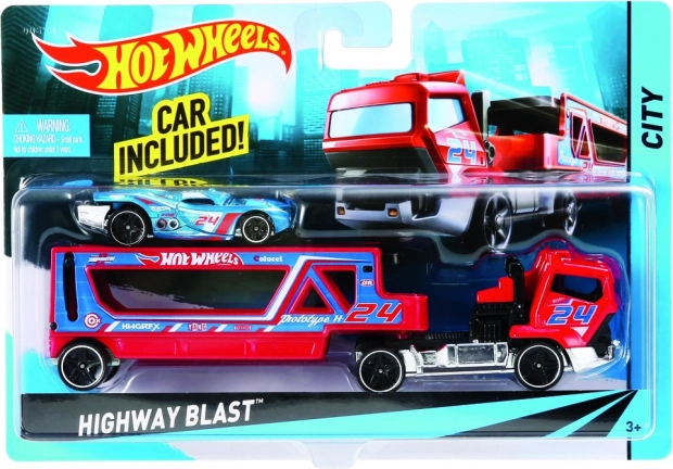 Hot Wheels метален влекач с количка (6 варианта) - 1 брой