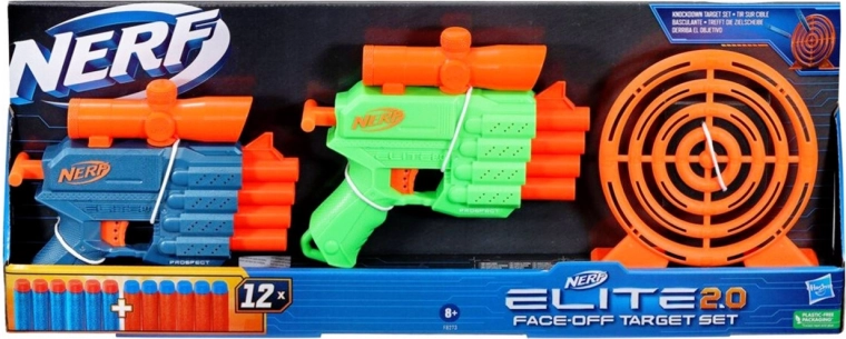 Nerf Elite 2.0 Face-Off комплект с мишена и 2 бластера