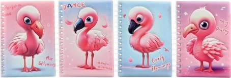 Notebook with Flamingo