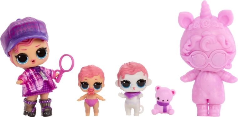 Fashion doll, babies, and pet