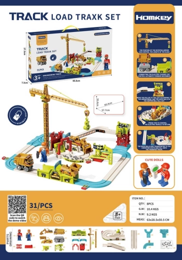 Children's Construction Site with Train and Accessories