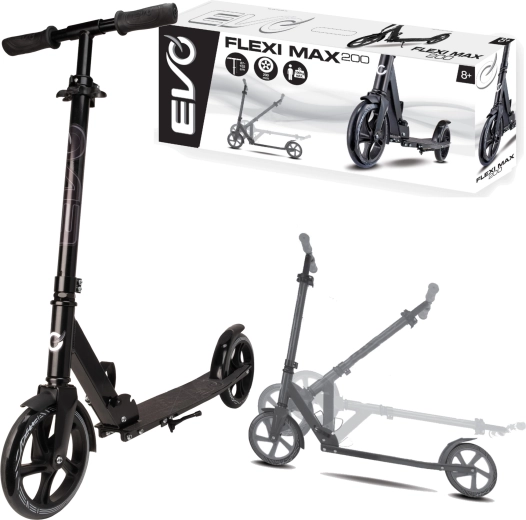 EVO тротинетка Flexi Max 200 черна със стойка и ремък 8+