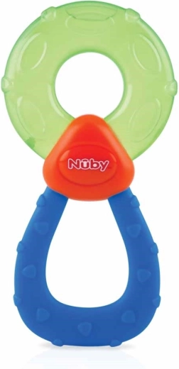 Nuby охлаждащо гризалка с дестилирана вода, зелено-синя (от 3 месеца)