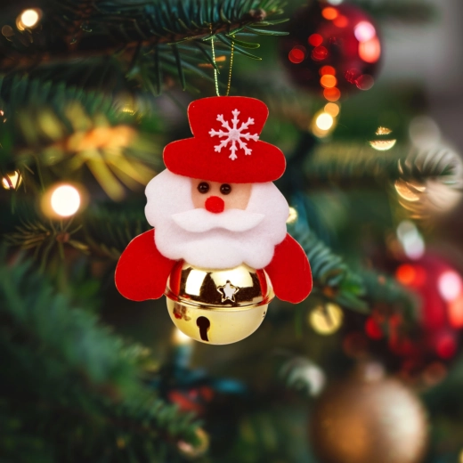Christmas tree ornament Santa Claus with bell
